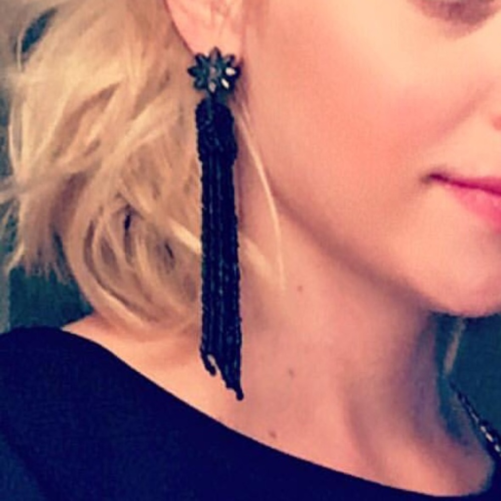 Black Tassel Earrings